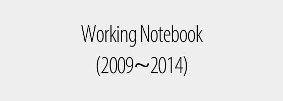 Working Notebook(2009～2014)